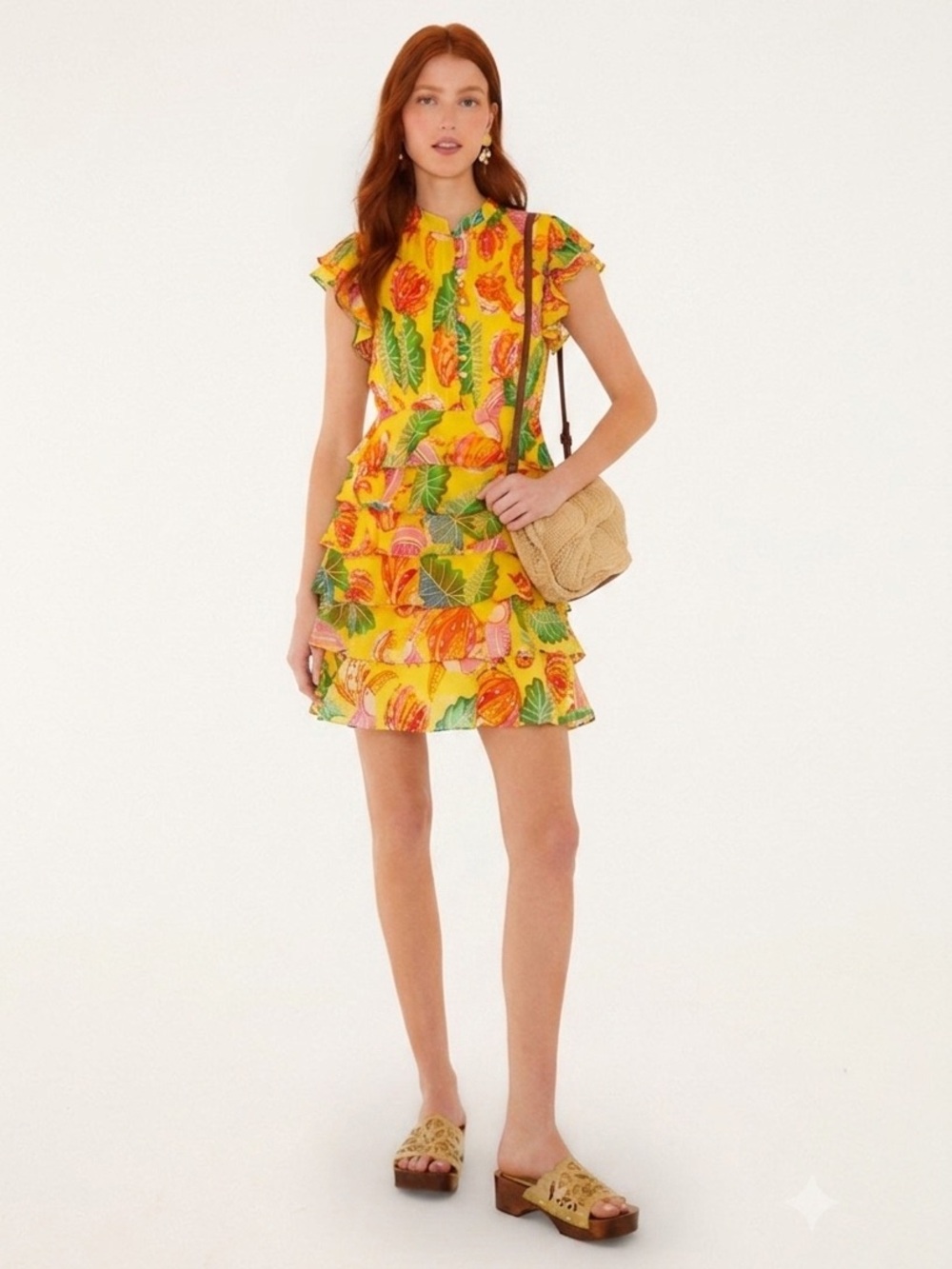 FARM Rio Yellow Mini Dress Size XS